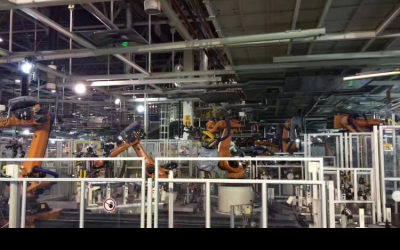 太原重工焦化公司焊接机器人工作站正式投入使用